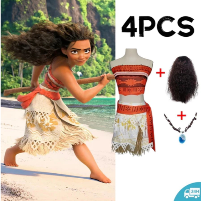 เครื่องแต่งกาย Moana, คอสเพลย์ Moana, ปาร์ตี้เครื่องแต่งกาย, ชุดสวย ๆ สำหรับเด็กผู้หญิง