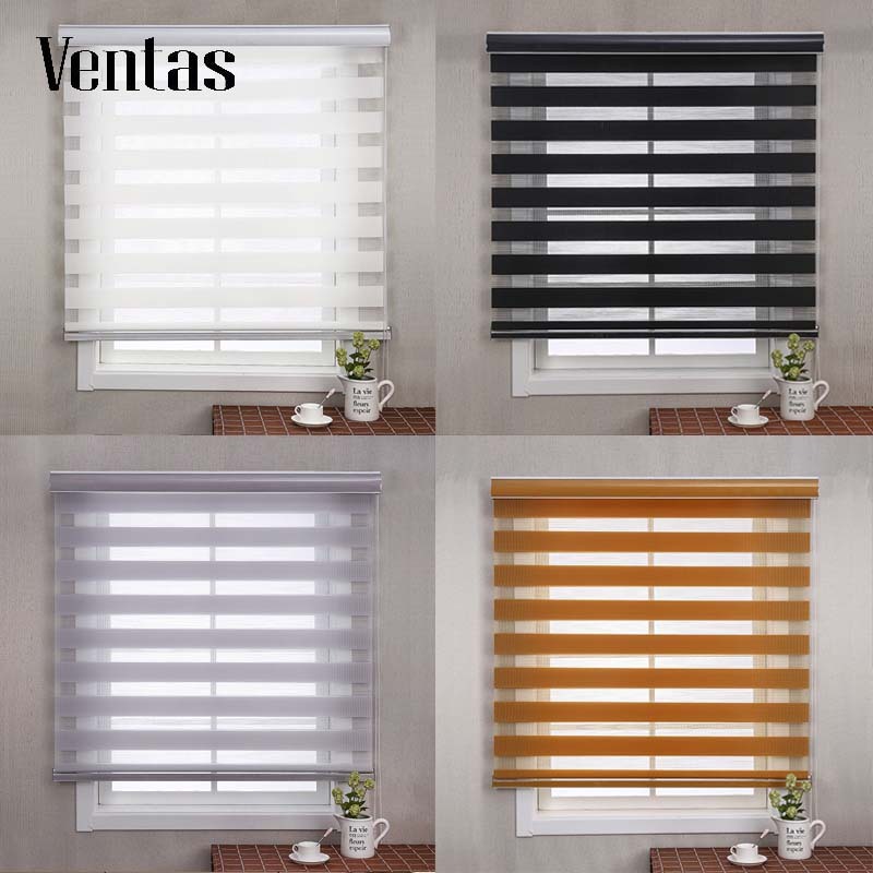 Ventas ﻿ม่านพับ ม่านม้วน มู่ลี่หน้าต่าง ม่านม้วน ติดตั้งและถอดง่าย เหมาะสำหรับห้องนั่งเล่น ห้อง