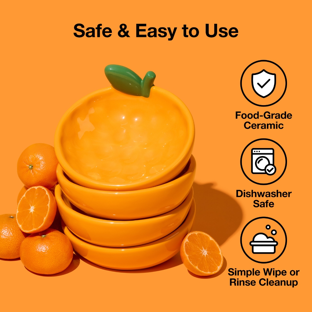 VETRESKA وعاء سيراميك للحيوانات Tangerine — صورة 4