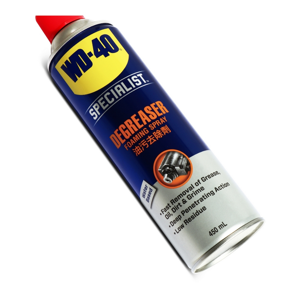 WD-40 SPECIALIST สเปรย์โฟมขจัดไขมัน DEGREASER ขนาด 450 มิลลิลิตร ทำความสะอาด คราบน้ำมัน จารบี WD40ขอ