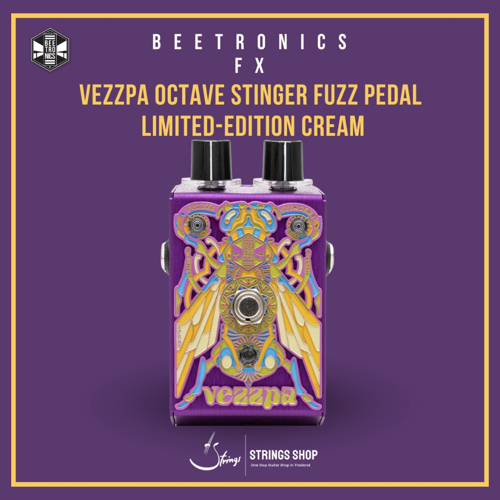 เอฟเฟคกีตาร์ Beetronics FX Vezzpa Octave Stinger Fuzz Pedal - Limited-edition Cream