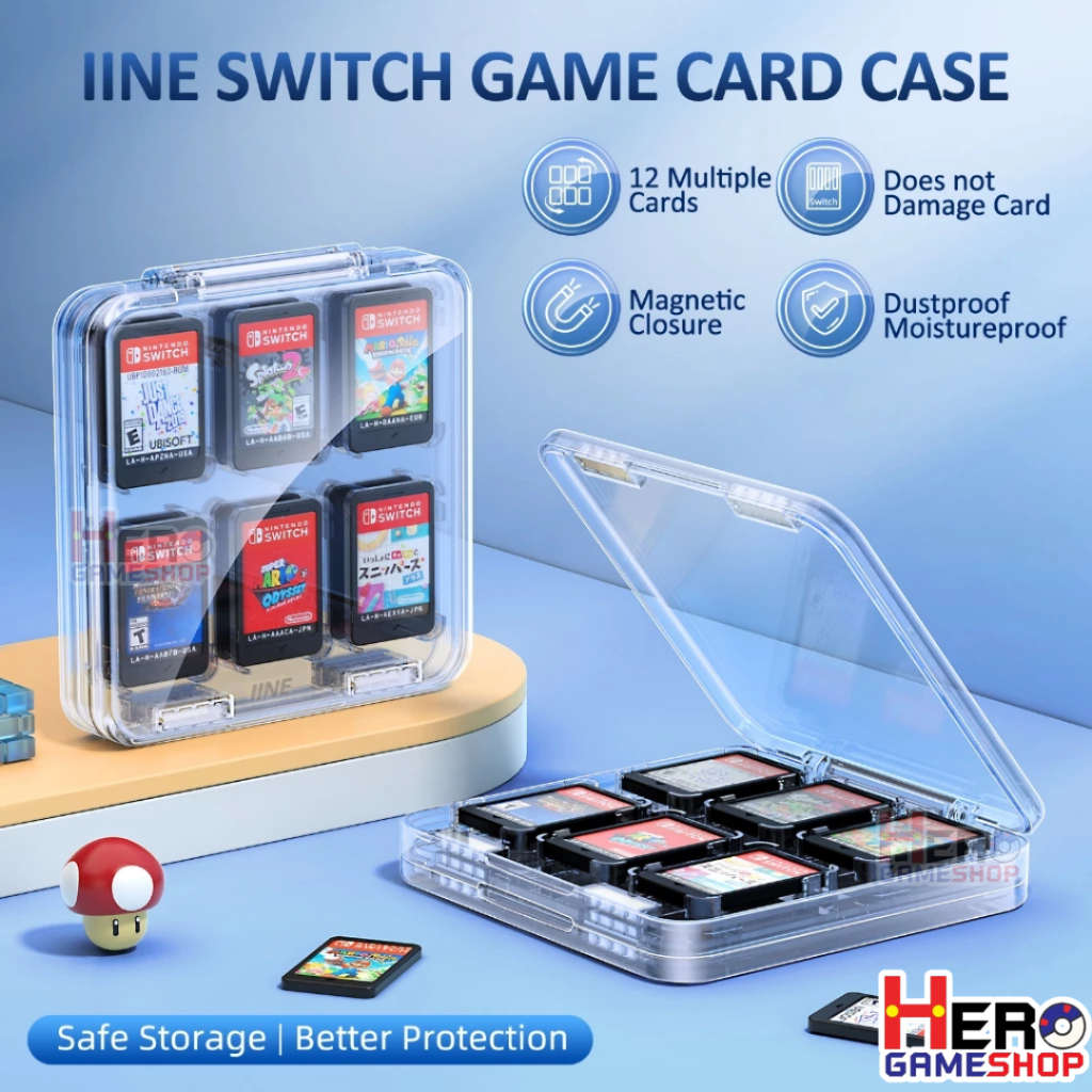 [IINE]เคสการ์ดเกม แบบใส 12 เกมส์ พร้อมแม่เหล็ก เปิด-ปิด กันฝุ่น ปกป้องการ์ดเกมส์ จัดระเบียบ  🇹🇭พร้อมส่งในไทย🇹🇭