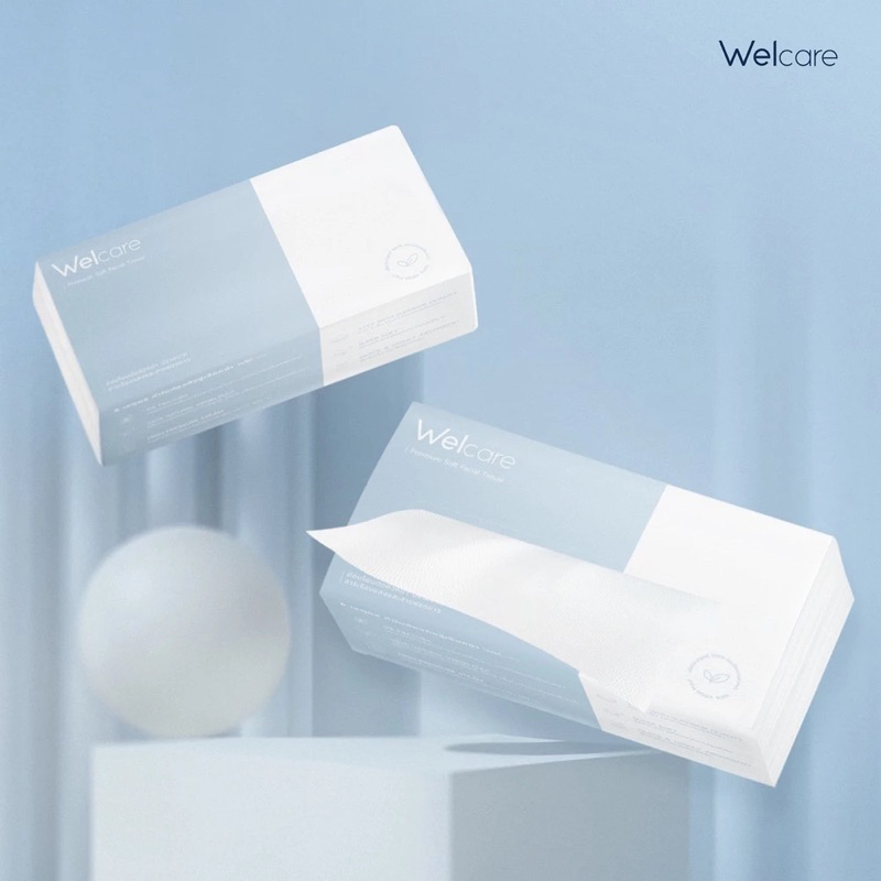 ทิชชู่ Welcare Welcare Premium Soft Facial Tissue ทิชชู่เช็ดหน้าพรีเมียม แพ็ค 1,560 แผ่น หนา นุ่ม เก