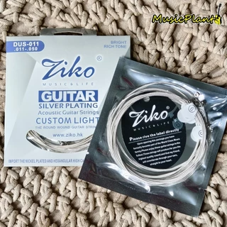 Ziko สายกีตาร์โปร่งเคลือบเงิน สายนุ่มเด้งติดมือ รุ่น DUS
