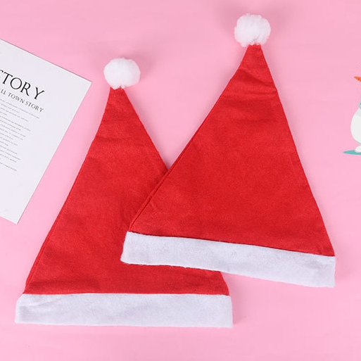 หมวกซานตาครอส หมวกซานต้า ผ้าสำลี ราคาถูก สำหรับเด็กโตและผู้ใหญ่ <พร้อมส่ง> - รูปที่ 2