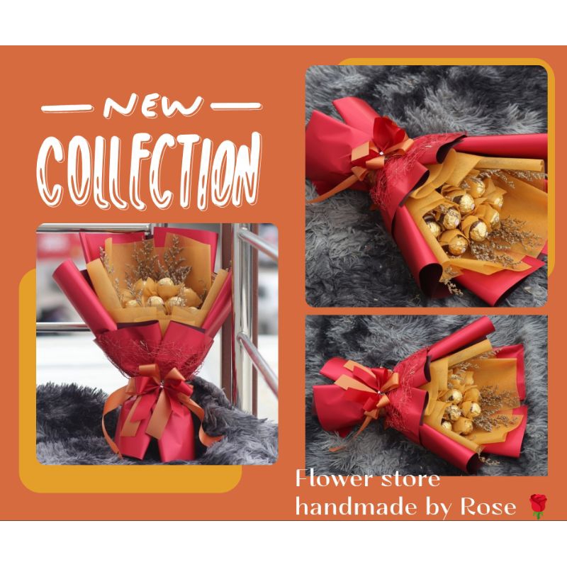 ช่อเฟอร์เรโร่ เฟอเรโร่ รับปริญญา ของขวัญ วาเลนไทน์ valentine ยาว 25-30 cm [❤️จัดทำ 1-2 วัน‼️]