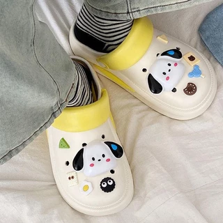 XWbrand มาแรงมาก รองเท้าแตะหัวโตแฟชั่น มีสายรัดส้น สีสวยน่ารักมาก แถมไปเลย ตัวติดการ์ตูนหมาหัวโต ชอบสีไหนจิ้มเลย