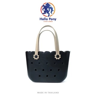 Hello Pony กระเป๋าถือ กระเป๋าทรงถัง กระเป๋าดอกไม้ EVA แฟชั่นผู้หญิง เข้ากับทุกการแต่งกาย ขนาด 18x27.5 CM. รุ่น BM4006