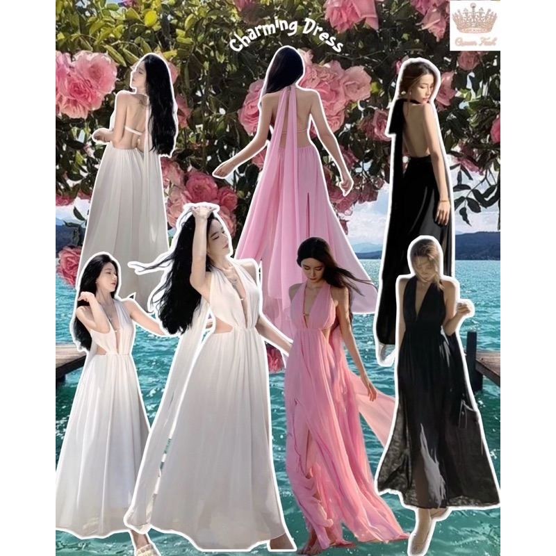 Charming dress เดรสคล้องคอชีฟอง