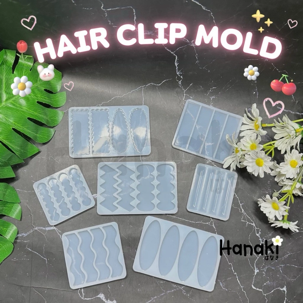 【พร้อมส่งจากไทย】 แม่พิมพ์กิ๊บน่ารัก | Hair clip mold แบบหนา แม่พิมพ์ซิลิโคนกิ๊บ แม่พิมพ์เรซิ่น แม่พิมพ์ซิลิโคน