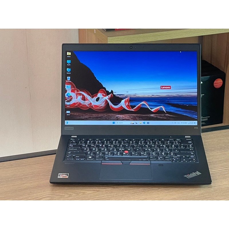Lenovo ThinkPad X13 Gen1 Ryzen 7 PRO 4750U RAM16GB SSD512GB Windows 11 Pro คีย์ไฟ สินค้ามือสอง มีรอย