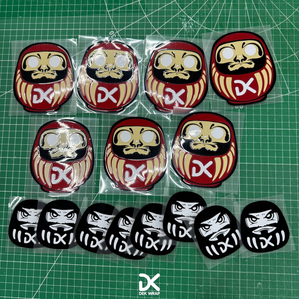 สติกเกอร์ดารุมะ (Daruma)งานไดคัท