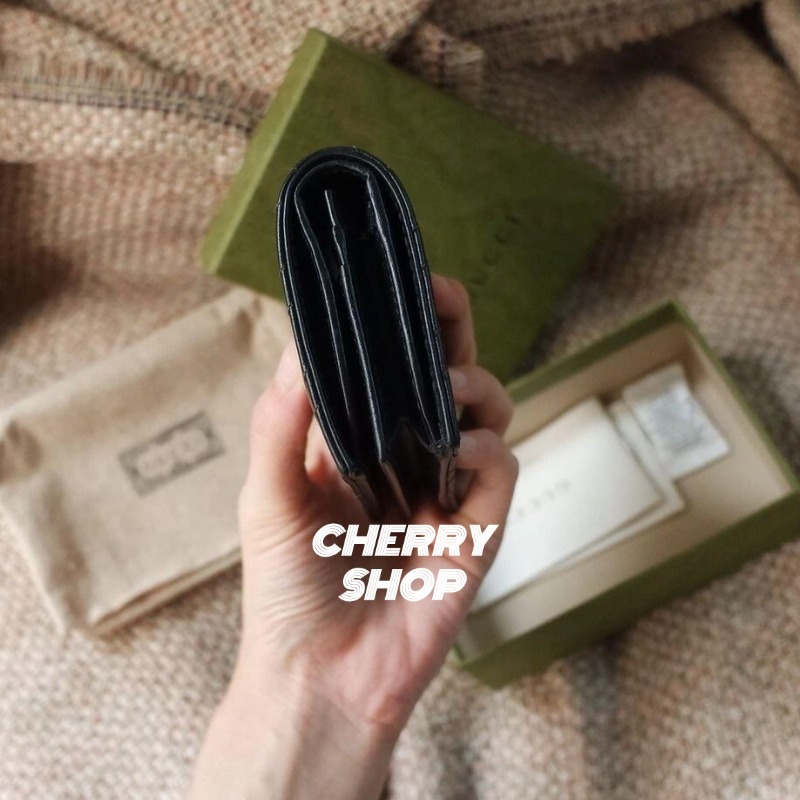 🍒Gucci GG Marmont wallet ผู้หญิง กระเป๋าสตางค์ berry print wallet กระเป๋าสตางค์ผู้หญิงกุชชี่
