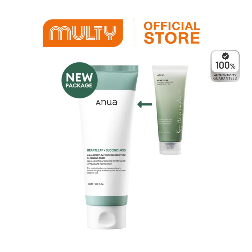Anua Heartleaf Succinic Moisture Cleansing Foam 150 ml.