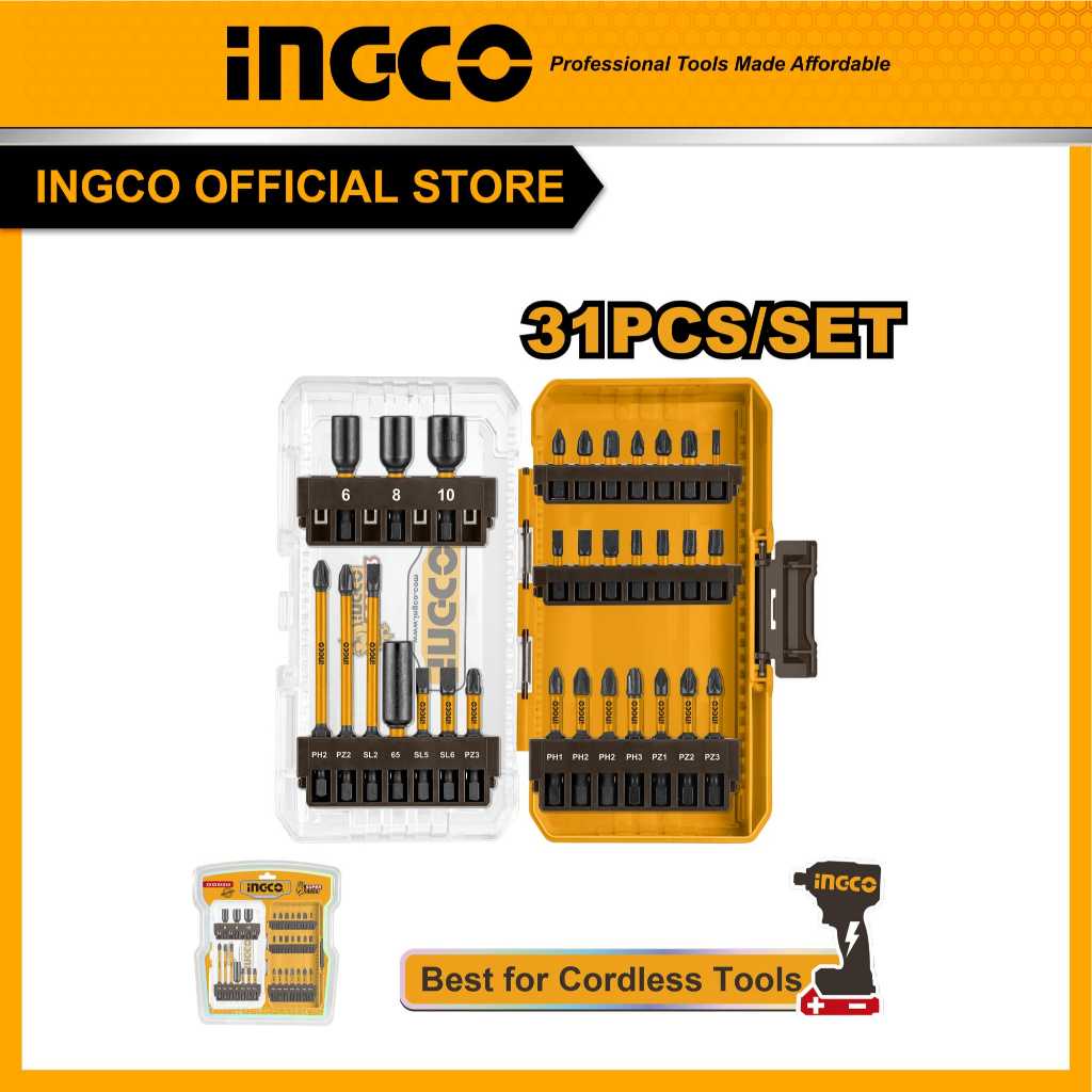 INGCO ชุดดอกไขควงกระแทก 31 ชิ้น AKDL11306