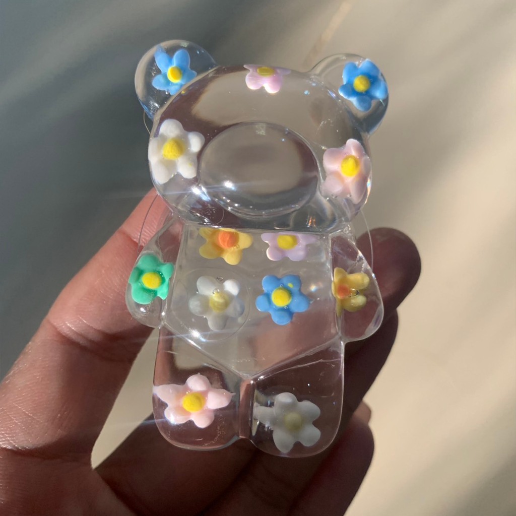 ‼️ลดล้างสต๊อก 1แถม1หมดแล้วหมดเลย ‼️กริปต๊อก Griptok ติดมือถือแบบใสๆ หมีใจฟู อุ้งแมว ก้อนเมฆ แบบโฮโลแกรม น่ารักติดแกลม
