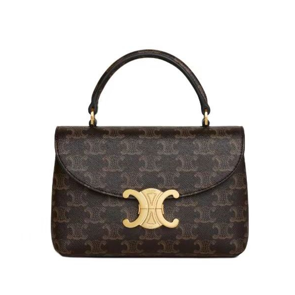CELINE เซลีน TEEN NINO คลาสสิค Logo Fashion Leather Women Handbag ของแท้ กระเป๋าสะพายไหล่ข้างหนึ่ง