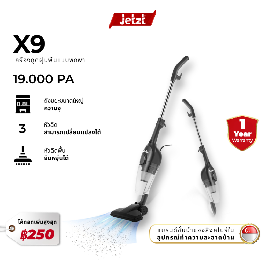 Jetzt X9 เครื่องดูดฝุ่นแบบมือถือ 19,000PA เครื่องดูดฝุ่นบ้านแบบพกพา