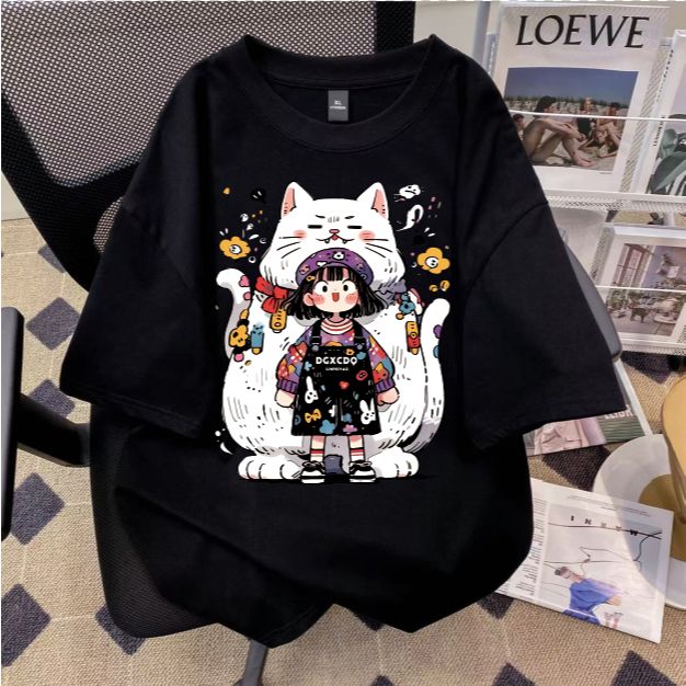 เสื้อยืด ผ้าคอตตอลแท้ CM87 ใส่สบาย  สีไม่ตกเนื้อผ้าดี ตัดเย็บดีไม่ใช่ผ้ามันลื่นไม่ใช่ผ้ามันลื่น