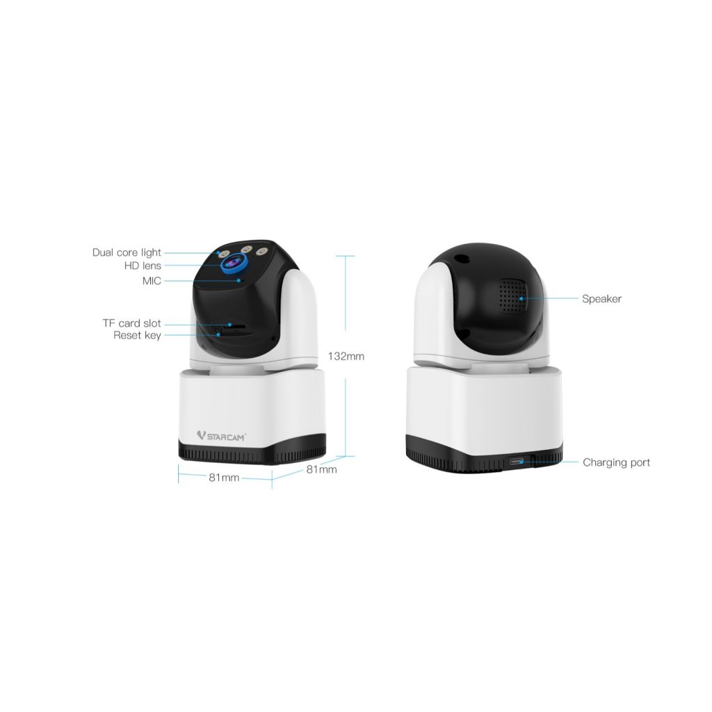 Vstarcam CS995 CS995Q กล้องวงปิด Indoor WiFi มีไมค์ลำโพงพูดผ่านกล้องได้ มองเห็นทั้งกลางวันกลางคืน