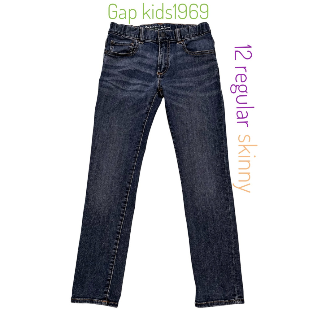 สินค้ามือสอง แบรนด์แท้ กางเกงยีนส์เด็ก วัยรุ่น แก็ป Gap Denim Jeans ยีนส์ Skinny Jeans #12 เด็กสูง 1
