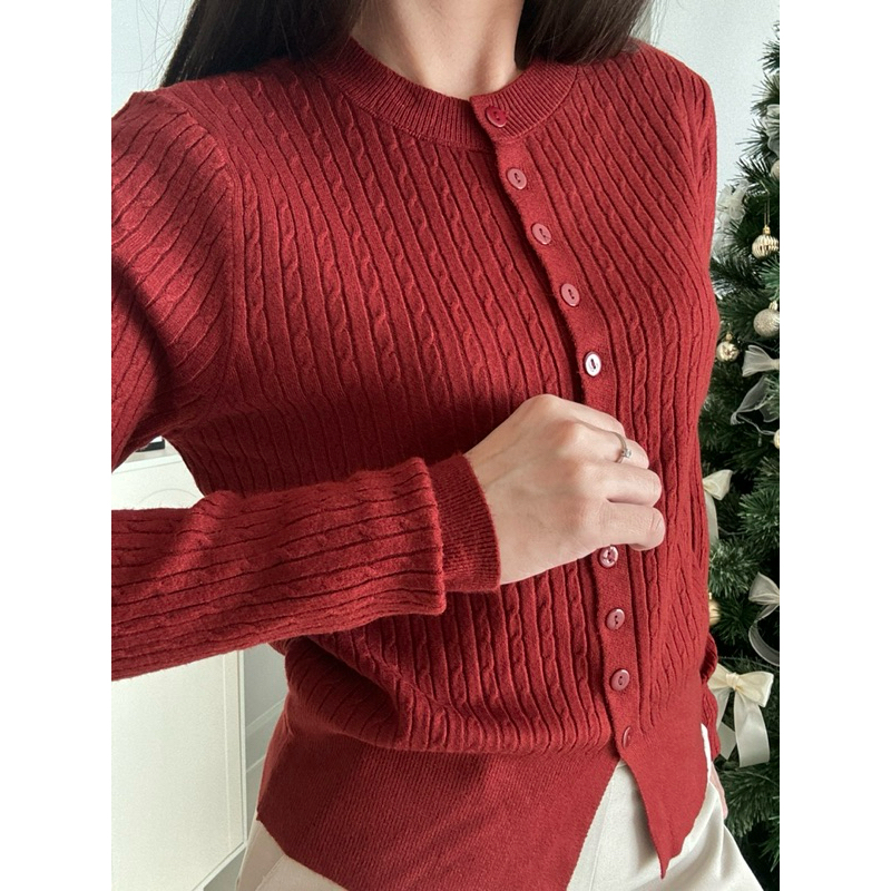 AMIE KNIT TOP คาร์ดิแกนไหมพรม
