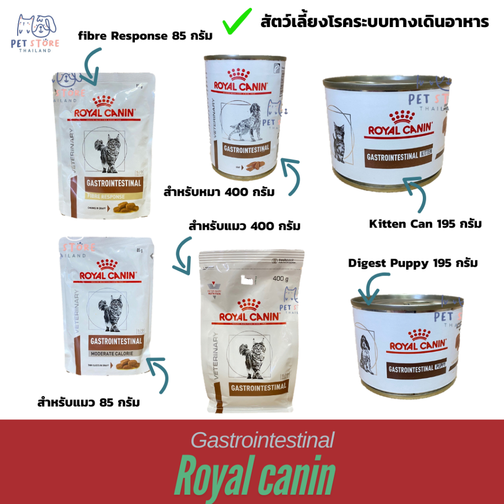 Royal Canin Gastrointestinal อาหารสัตว์ อาหารสัตว์เลี้ยง อาหารสำหรับสัตว์เลี้ยงโรคระบบทางเดินอาหาร