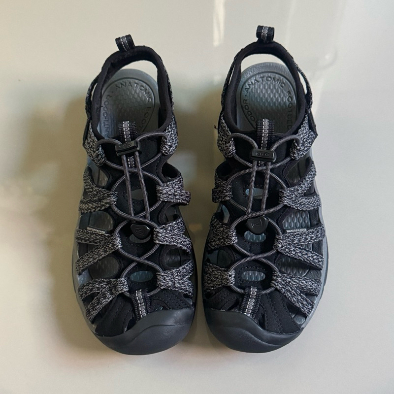 KEEN-W WHISPER SANDAL(BLACK/STEEL GREY) รองเท้าลำลองของแท้มือ1ไม่มีกล่อง