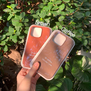 Supercase | I7P-i17promax เคสซิลิโคน บุกำมะหยี่ Silicone Case i7plus ixr i11 i11promax i12 i12promax i13 i13pro สีน้ำตาล