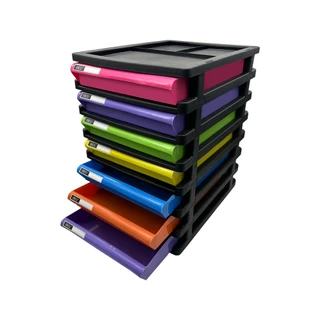 Orca ตู้เอกสาร SBN-7 โครงดำทึบ 7 ชั้น ลิ้นชักคละสี ใส่กระดาษ A4 ได้ ตู้ใส่เอกสาร ตู้ใส่A4