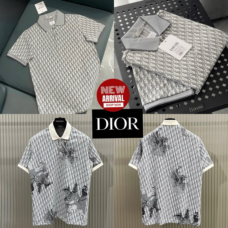 DIOR MONOGRAM BASIC POLO 👕 เสื้อยืดแขนสั้นคอปก DIOR งาน hiend 1:1 🏷️งานสวย ผ้านุ่ม ใส่สบาย