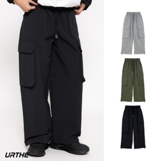 URTHE - กางเกงขายาว คาร์โก้ เอวยืด รุ่น BB CARGO