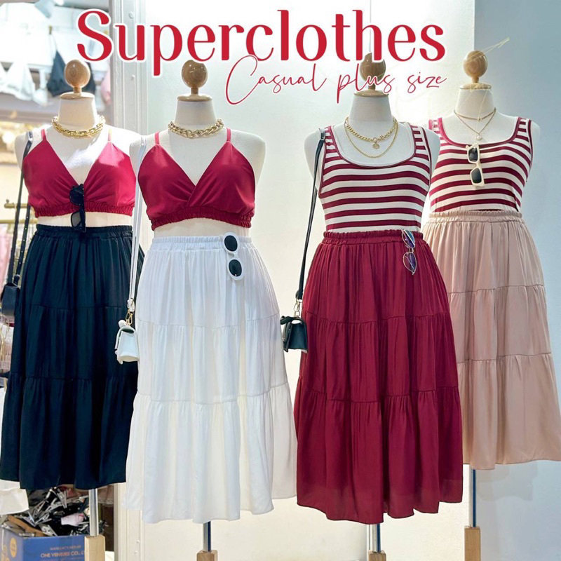 Dolly Skirt....กระโปรงตัวยาว เอว 32-50”