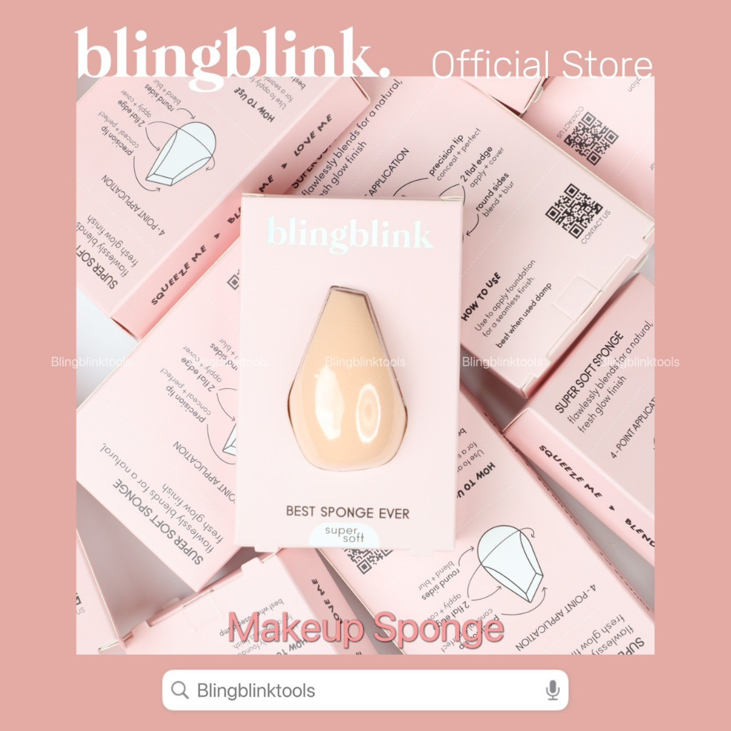 blingblink ฟองน้ำแต่งหน้า Makeup Sponge นุ่มละมุนสบายผิว