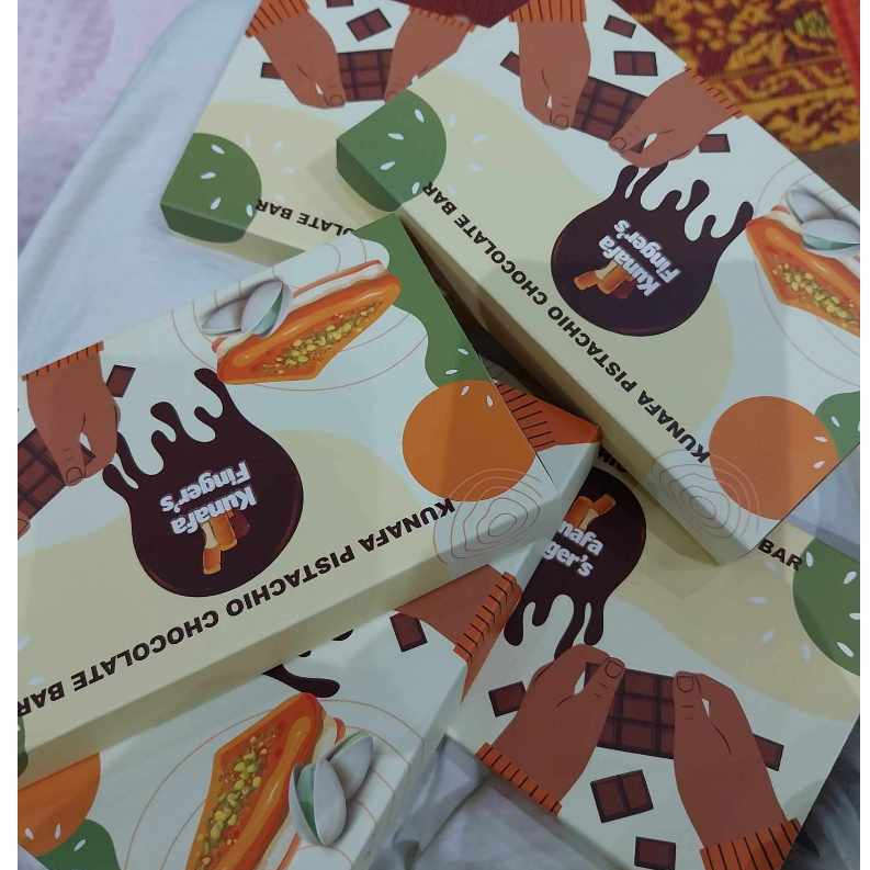 2รส พร้อมส่งต้องลองไวรัลในมาเลเซีย Kunafa Pistachio Chocolate Bar ช็อกโกแลตดูไบจาก Kunafa Finger's
