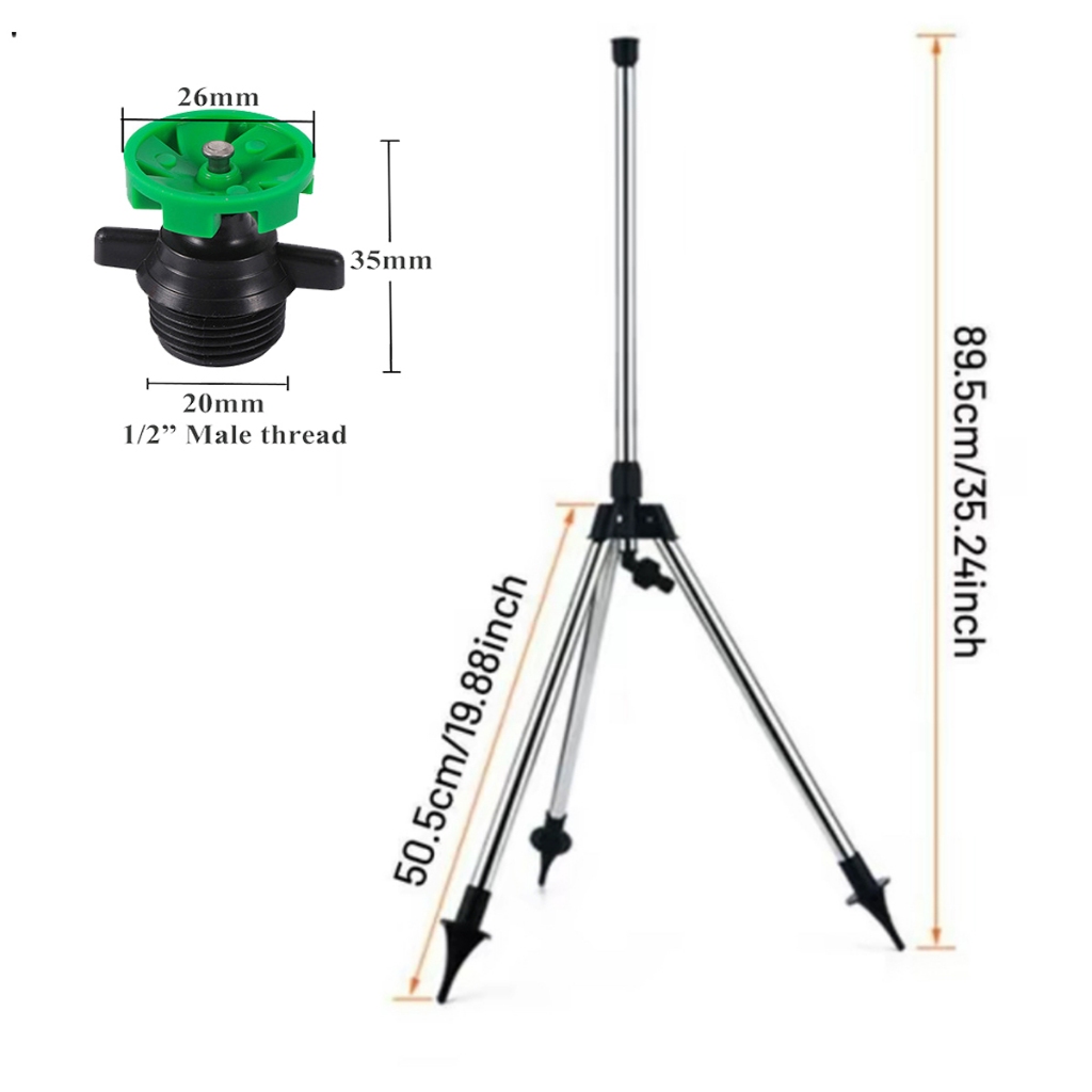 สปริงเกลอร์+ ขาตั้ง สามารถใช้สำหรับสนามหญ้าสถานรับเลี้ยงเด็กและการชล สปริงเกลอร์ขาตั้ง สปริงเกลอร์หมุนอัตโนมัติ - รูปที่ 5