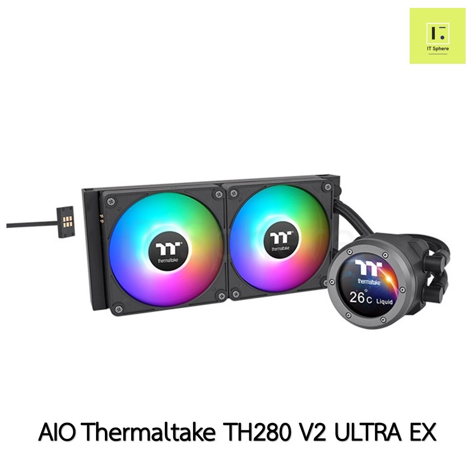 ชุดน้ำปิด 2 ตอน Thermaltake TH280 V2 ULTRA EX LGA 1200 1700 LGA1700 AM4 AM5  AIO cpu liquid cooler 280 CL-W416-PL14SW-A
