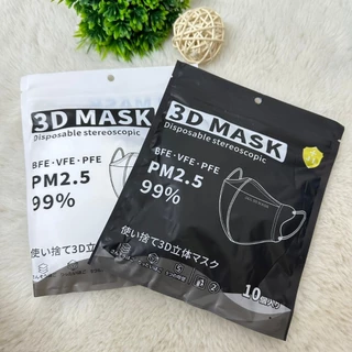 แมสผู้ใหญ่ (1เเพ็ค10ชิ้น) สินค้าพร้อมส่ง 3D หน้าเรียว งานหนา3ชั้น ราคาคุ้มมาก