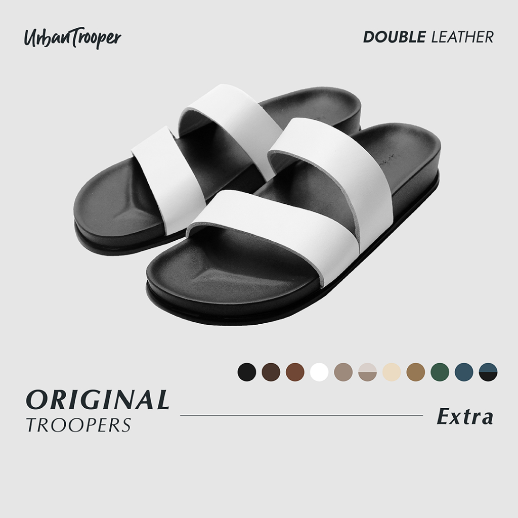 รองเท้า Urban Trooper Everyday รุ่น Original Troopers Leather สี Off white รองเท้าเเตะ Unisex