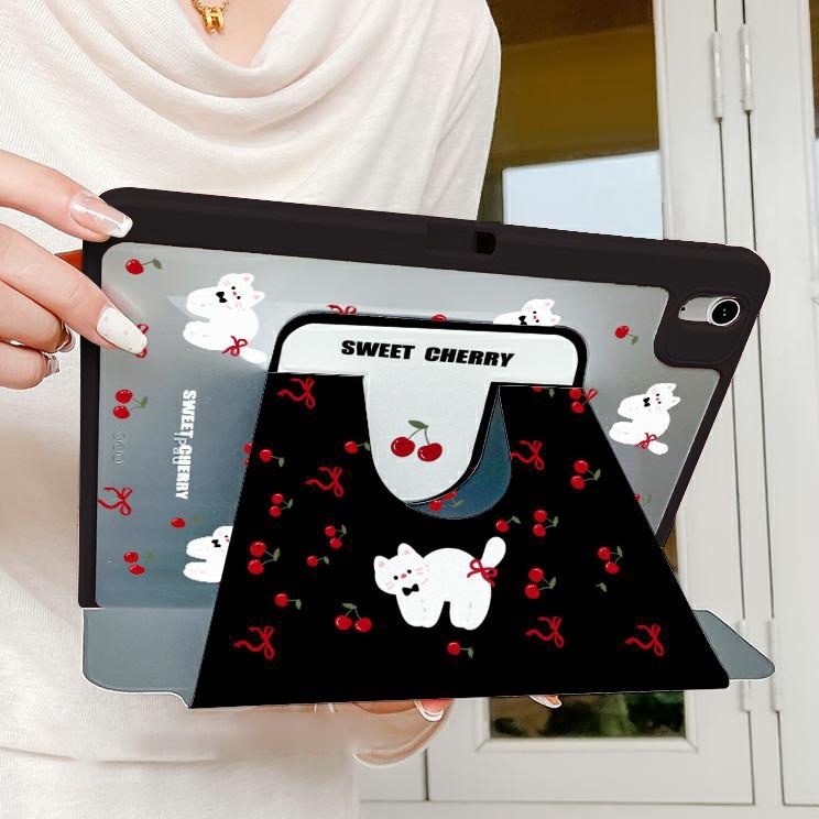 🚀จัดส่งทันที🚀เคสไอแพด การหมุน 360 องศา เชอร์รี่ Gen9 Pro13 2024 Air7/6 11 Gen11 ลูกแมว เคสipad Air5 - รูปที่ 2