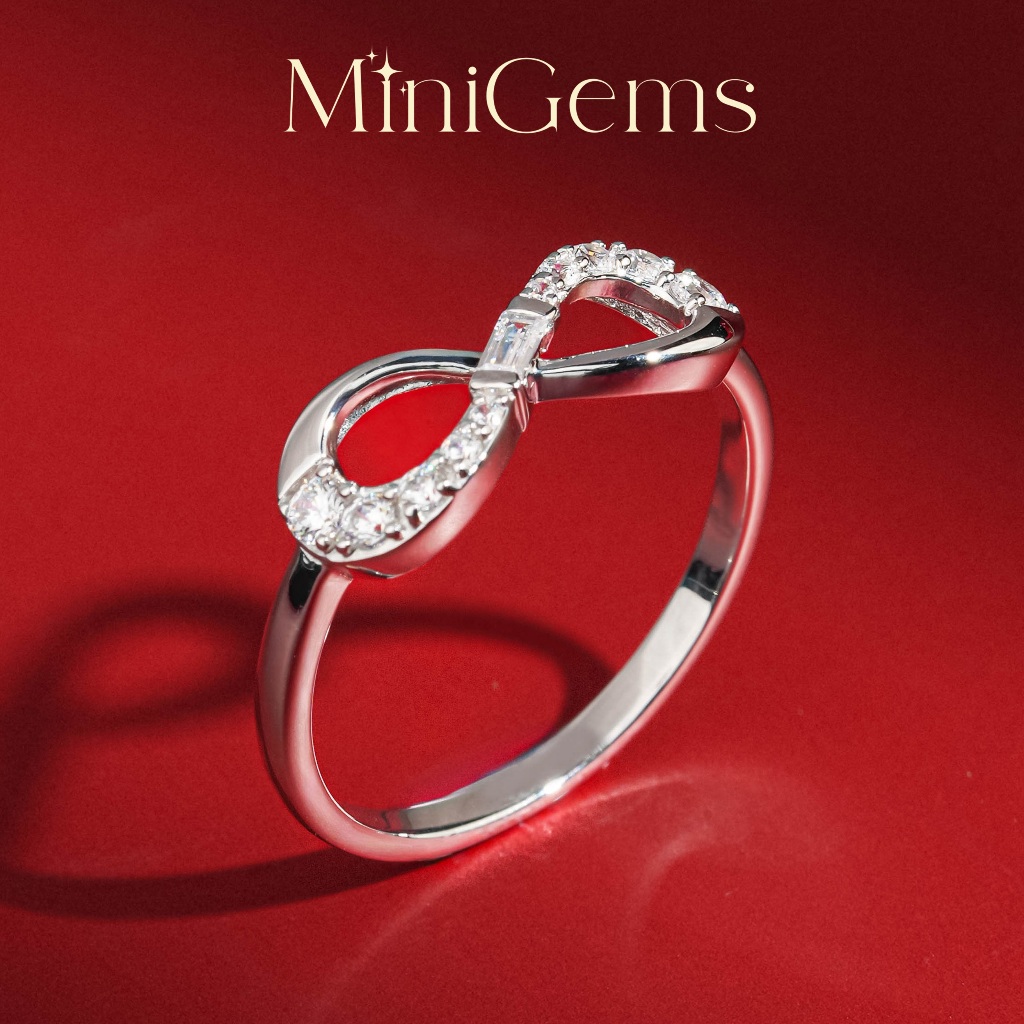 MiniGems แหวน เงินแท้ 92.5 เพชรสวิส(CZ) แหวนคู่ แหวนแต่งงาน แหวนผู้หญิง แหวนผู้ชาย 05012