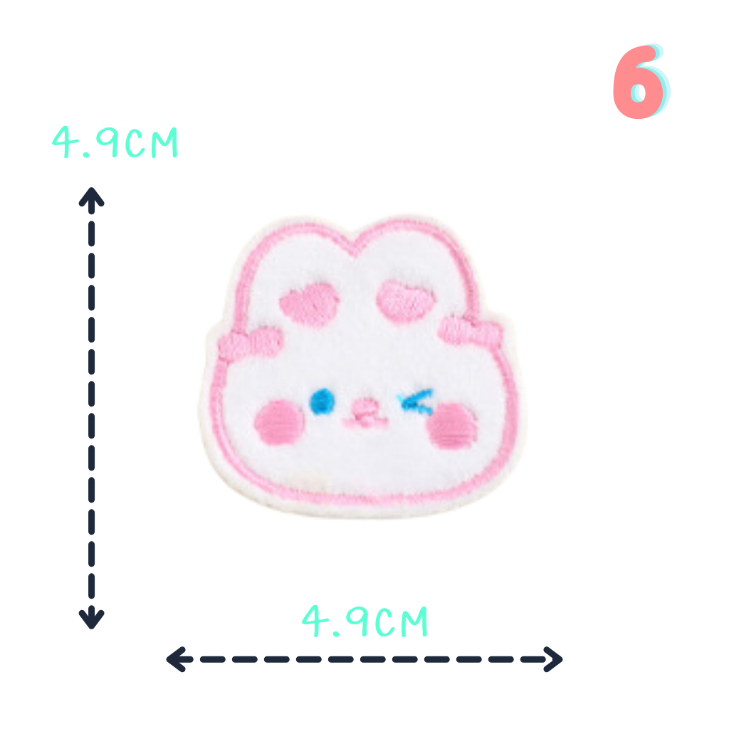 ตัวรีดติดเสื้อขนนิ่ม ชุดที่ A8  ลายน้องกระต่าย ช้าง แกะ ดูคุณหนูมากๆ ด้านหลังมีกาวรีดติดผ้าได้เลย - รูปที่ 5