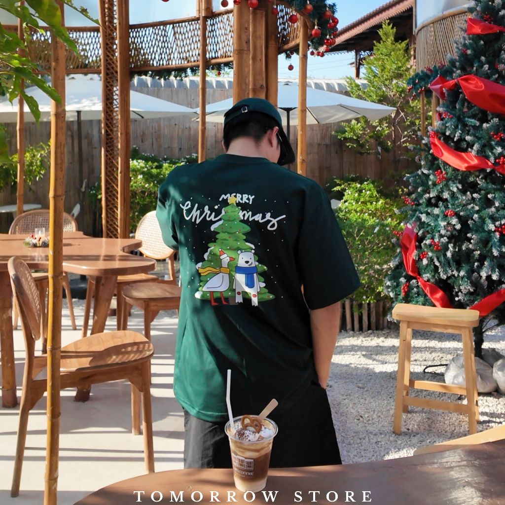 TOMORROW- เสื้อOVERSIZE/C20-Christmas Duck and Bear