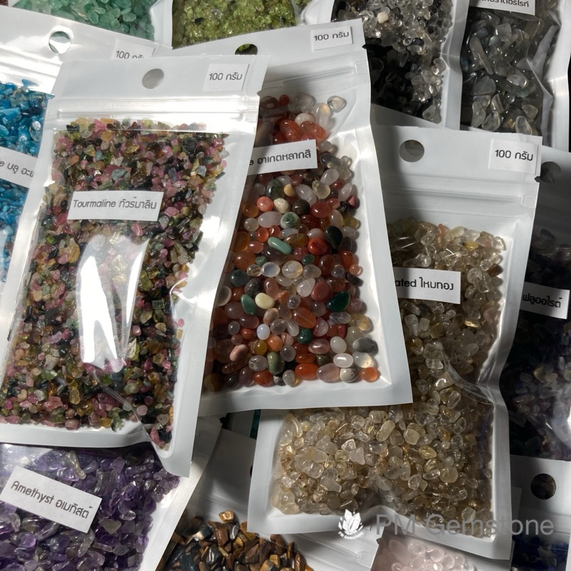 TB01 หินมงคล ขนาดเล็ก สำหรับใส่ขวดแก้ว งานประดิษฐ์ DIY หินเกล็ด 50-100 กรัม หินสี ธรรมชาติ หินแร่ หินควอตซ์ หินนำโชค TB - รูปที่ 4