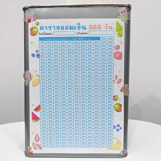 กระปุกออมสินปี๊ปและตารางออมเงินวันละ300 365วัน