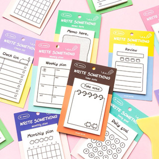  โน๊ตกาวกระดาษ ✏️ Write Something📒 30แผ่น 8โทนสี โพอิท เครื่…