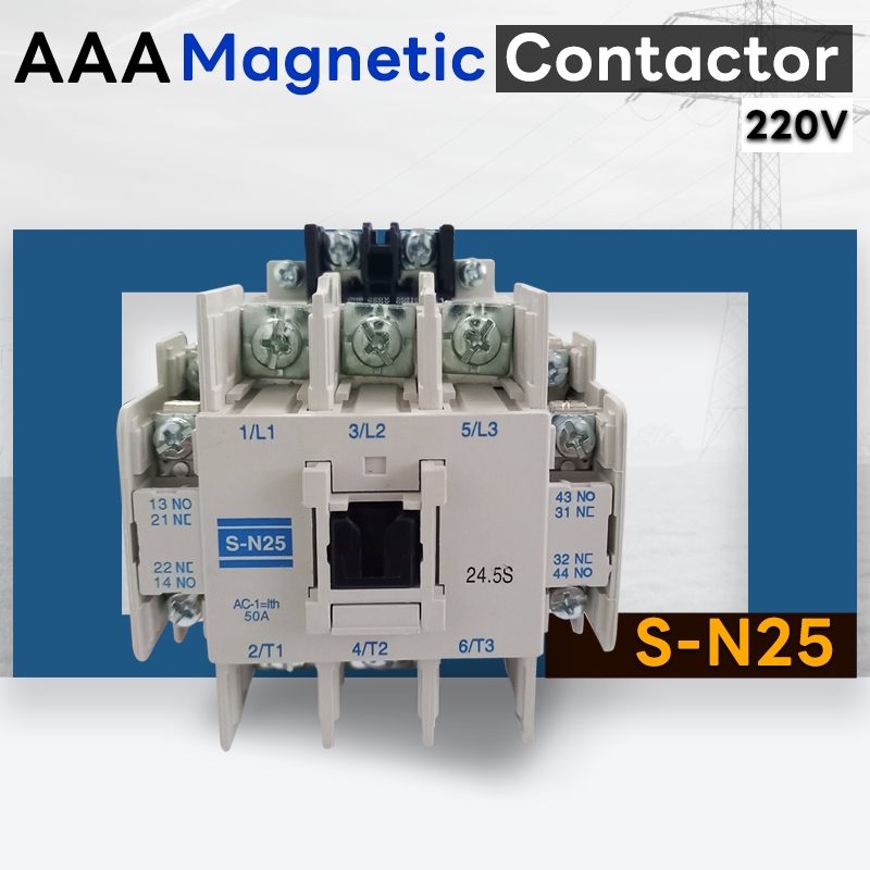 AAA แมกเนติก คอนแทคเตอร์ SN-25 Coil AC220V Magnetic AC Contactor S-N25