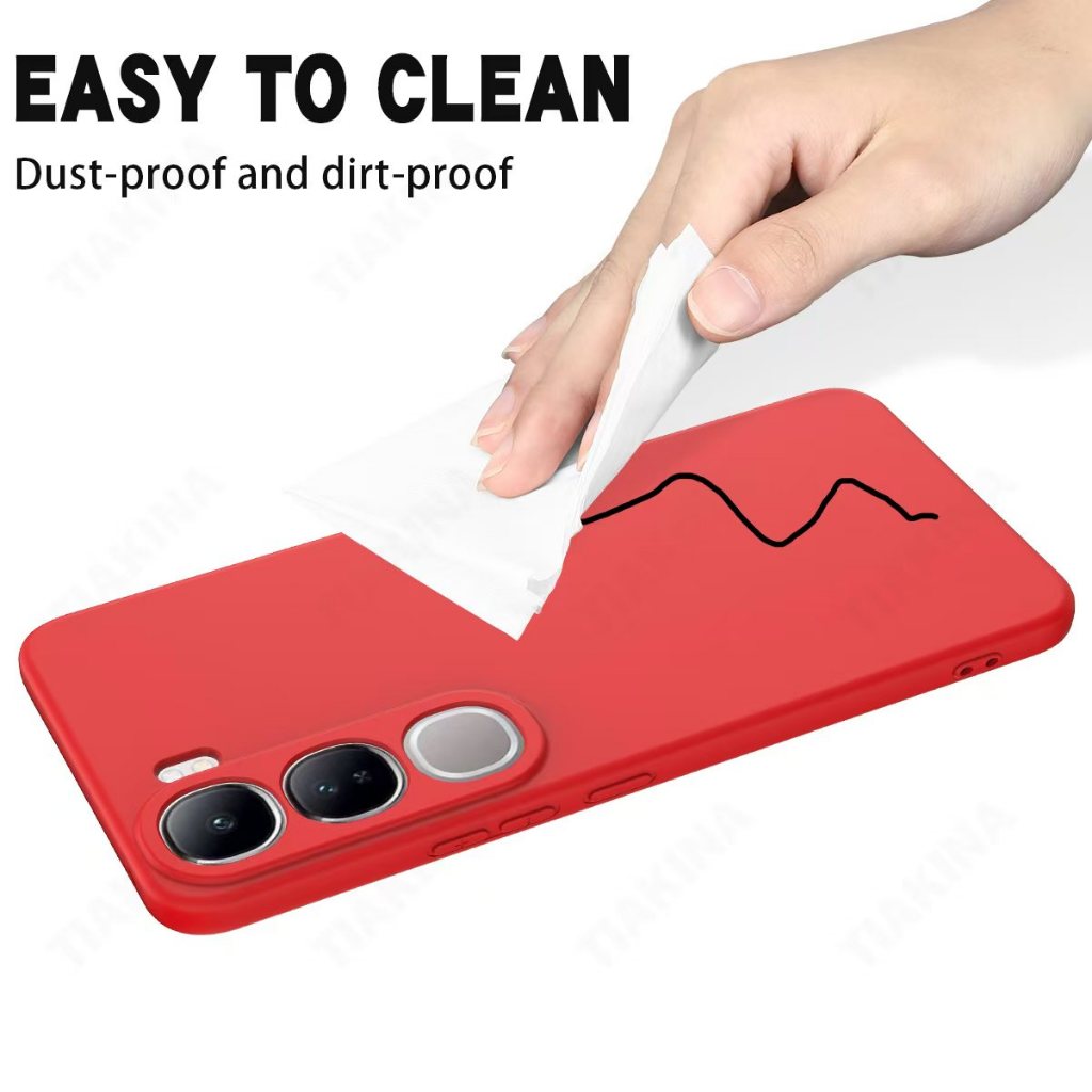 เคสซิริโคน เคสกำมะหยี่ สำหรับ Vivo Y31 V60lite Y21D V60 V50 V50lite Y04 Y29S Y19S Y200 5G Y300  สีพื้นพาสเทล กันกระแทก - รูปที่ 6