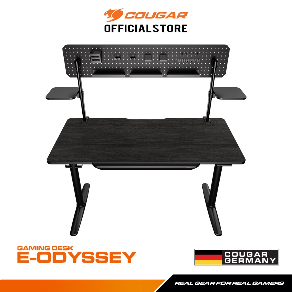 Cougar E-ODYSSEY : โต๊ะปรับไฟฟ้า โต๊ะเกมมิ่ง มอเตอร์ไฟฟ้าคู่ ปรับสูง-ต่ำ วางคอมพิวเตอร์ ทำงาน เอนกปร