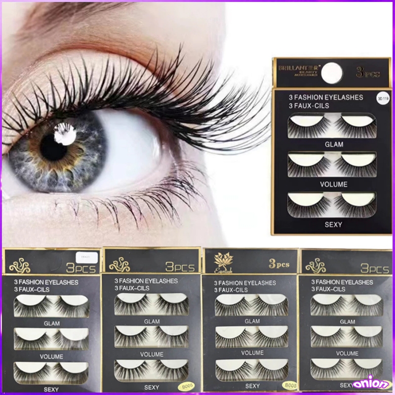 🇹🇭(ร้านปทย)ขนตาปลอม แบบนุ่ม 5D 3 คู่ Eyelashes5D ขนตาปอม ขนตาอมธรรมชาติ ขนตา ขนนมิงค์ แบบนธรรมชาติ
